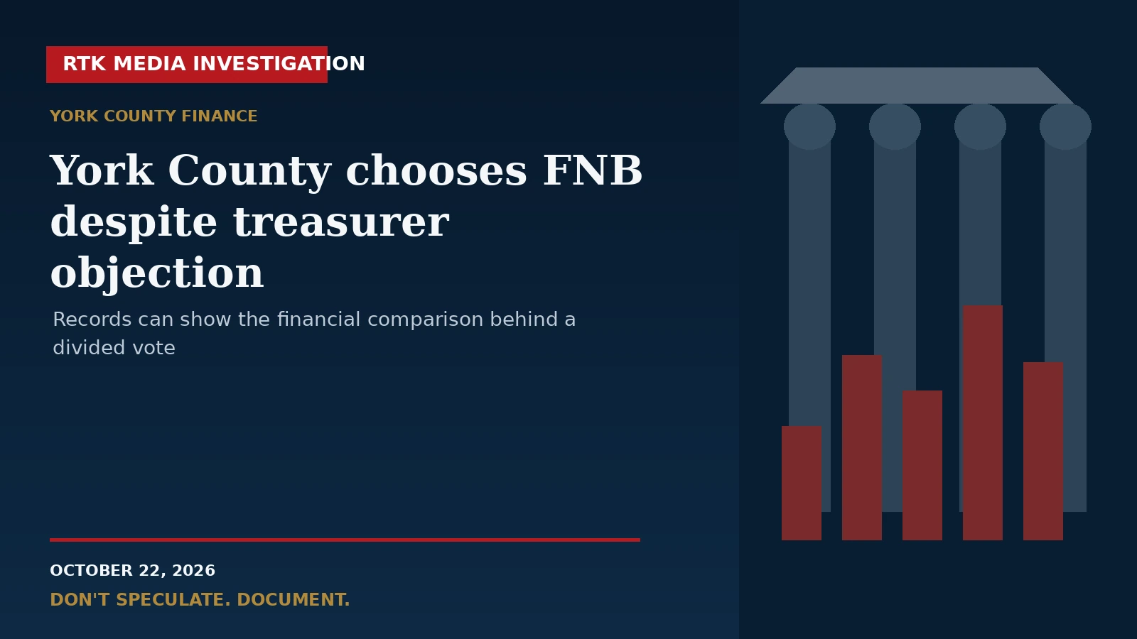 York County chooses FNB despite treasurer objection